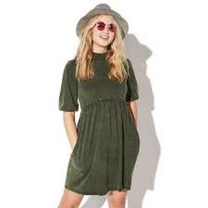 Grunge style green dress. Vylette brand
